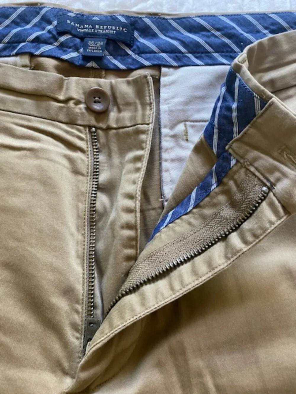 Mens 'Vintage Straight' Banana Republic Chinos Size 36/34